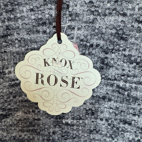 Knox Rose Shirt Womens Size XS Gray Long Sleeve Heathered V-Neck Tunic - Picture 3 of 9